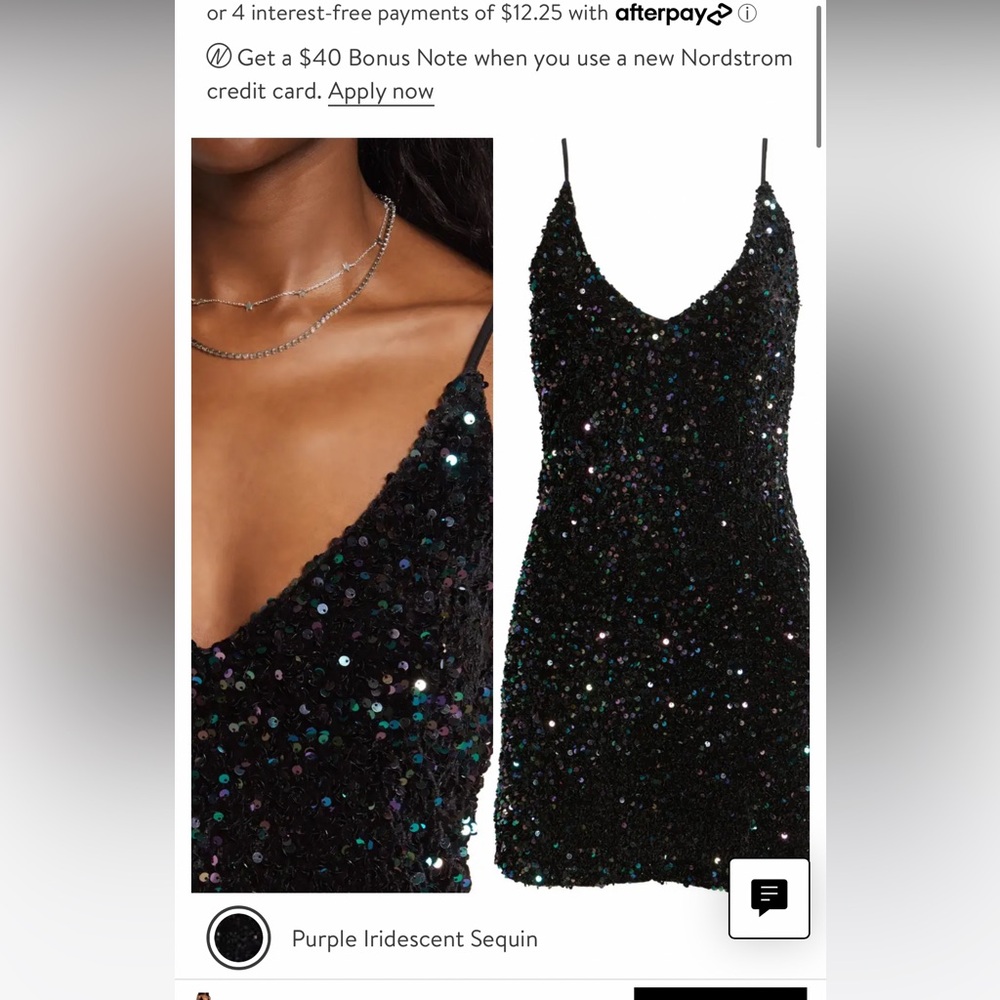 Sequin camisole dress